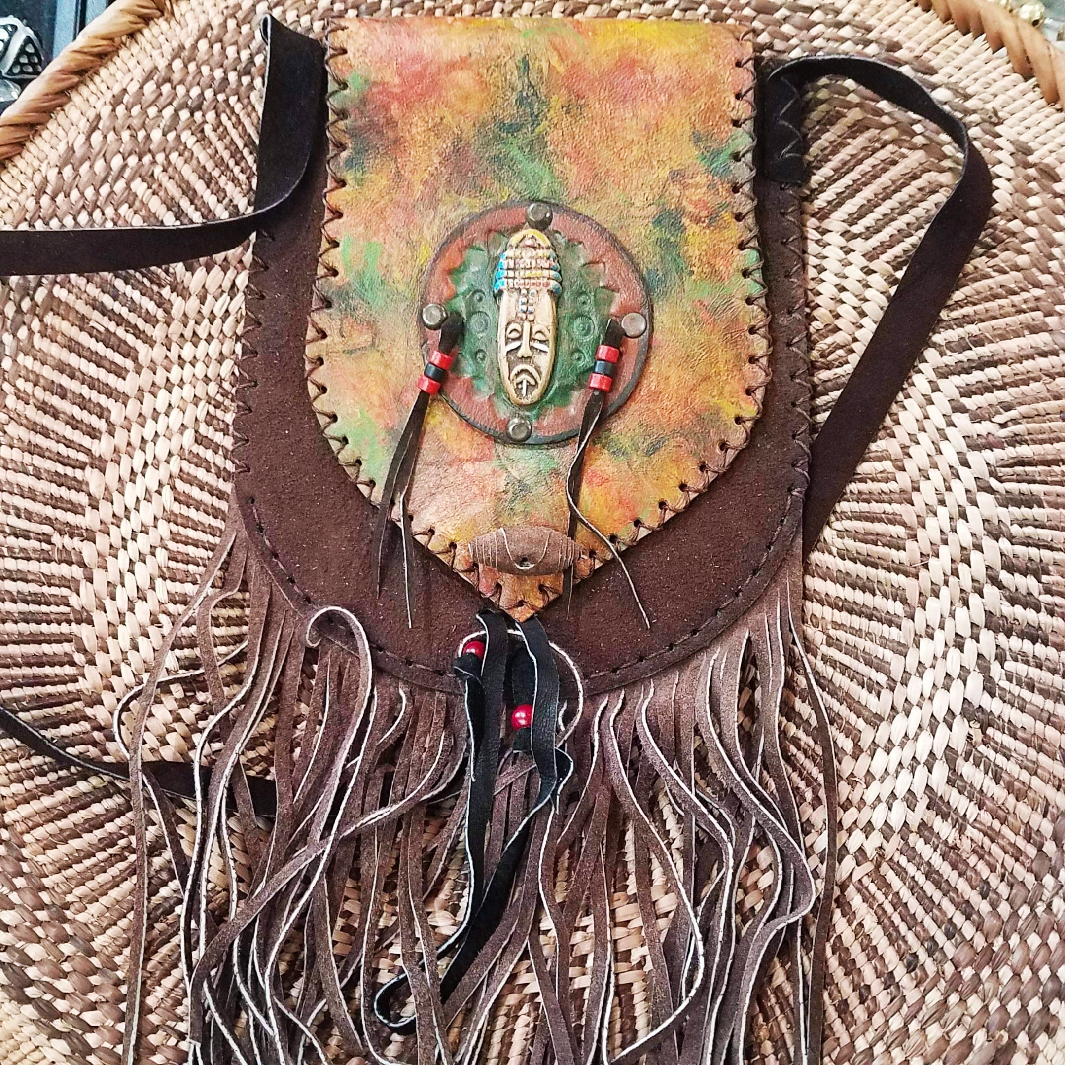 Native american leather online bags